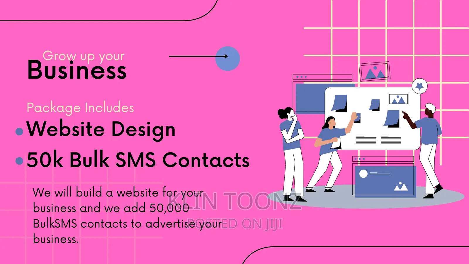 Web Design With Free Advertisement to 100,000 People Today