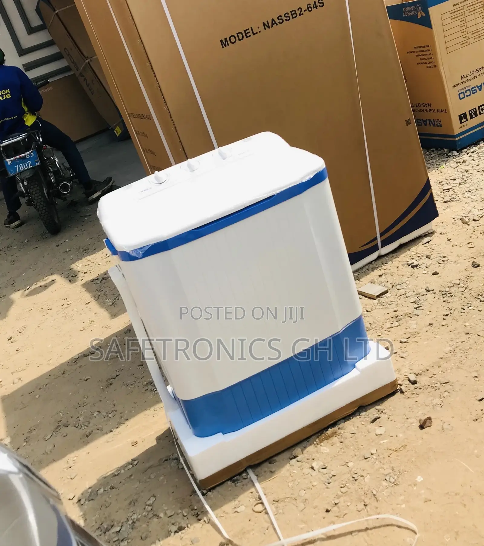 Blue/White 7kg Washingmachine Topload Semiautomatic Nasco