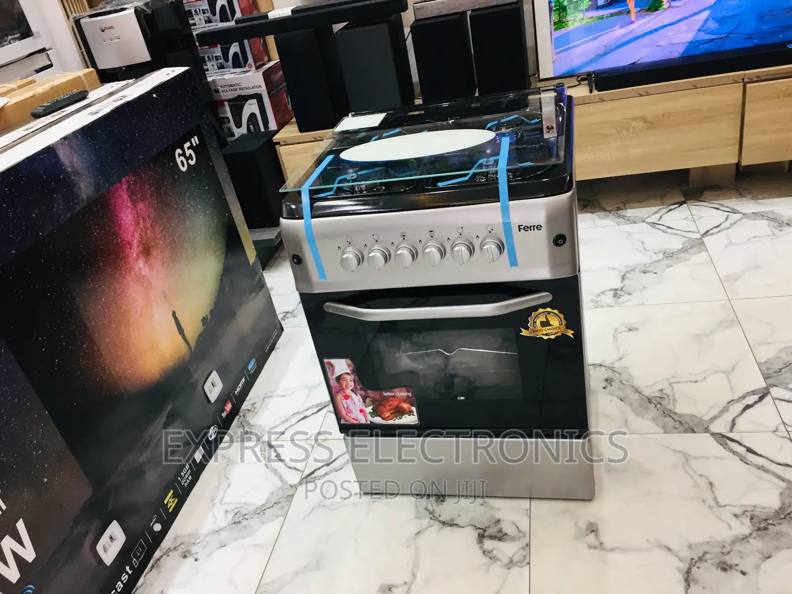 60/60 Stove Cooker 4burner Ferre Sliver