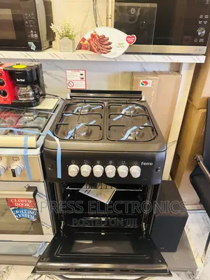 Stylish Design Black 50/55 Gas Cooker Oven Grill 4burner