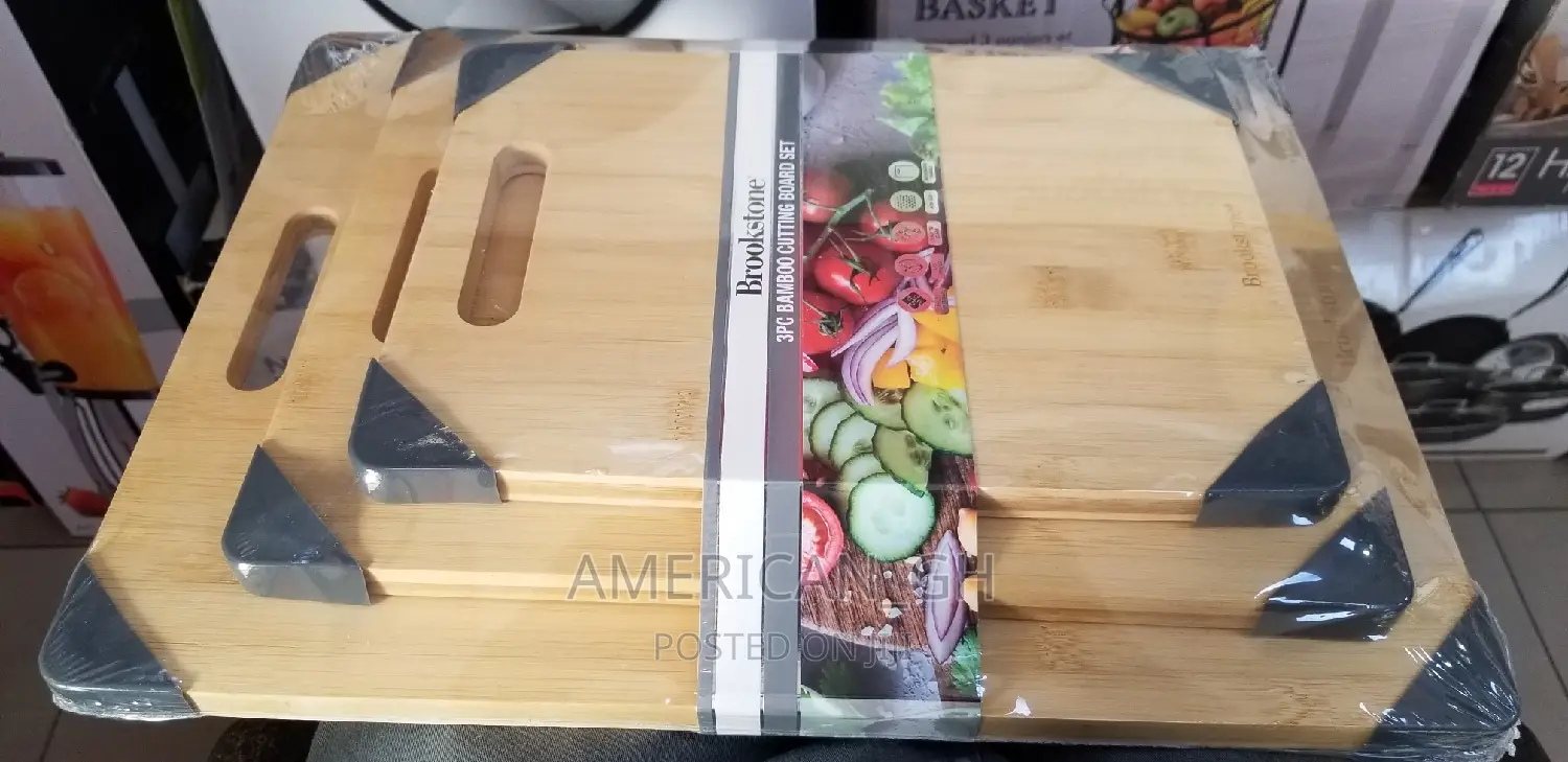 BROOKSTONE 3pcs Bamboo Cutting Board Set