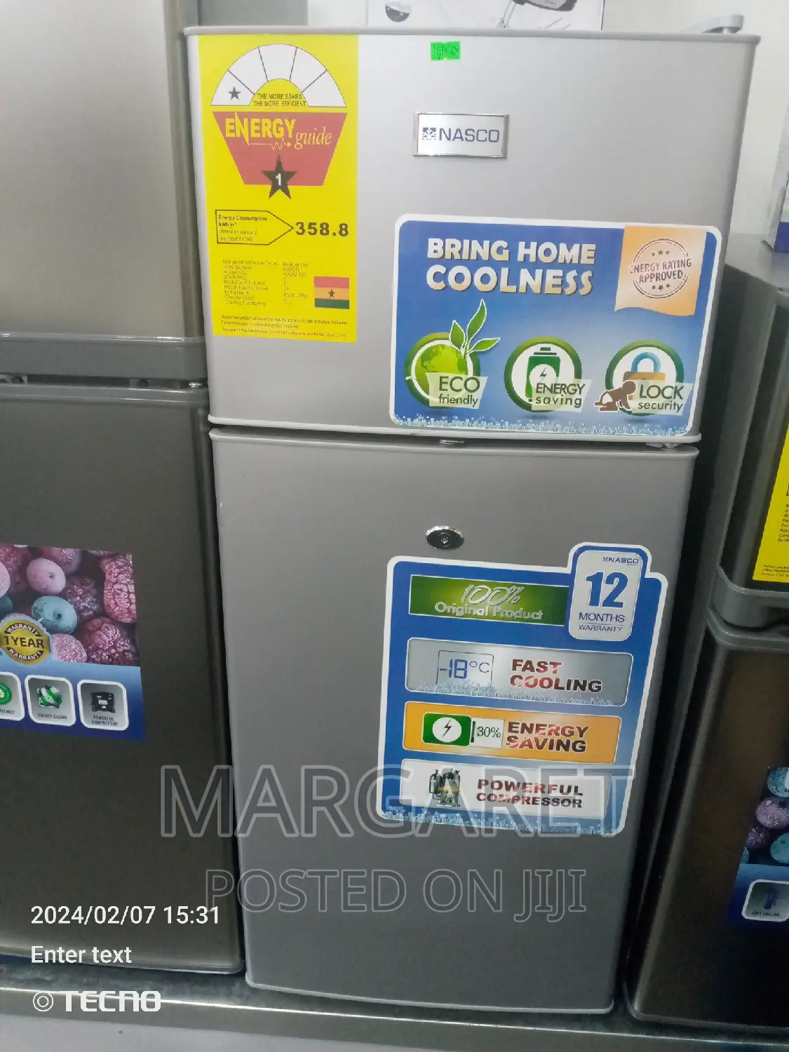 Nasco Double Door Fridge