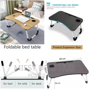 Foldable Laptop Table With Usb + Accessories