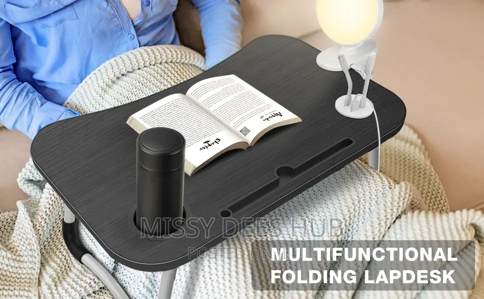 Foldable Laptop Table With Usb + Accessories