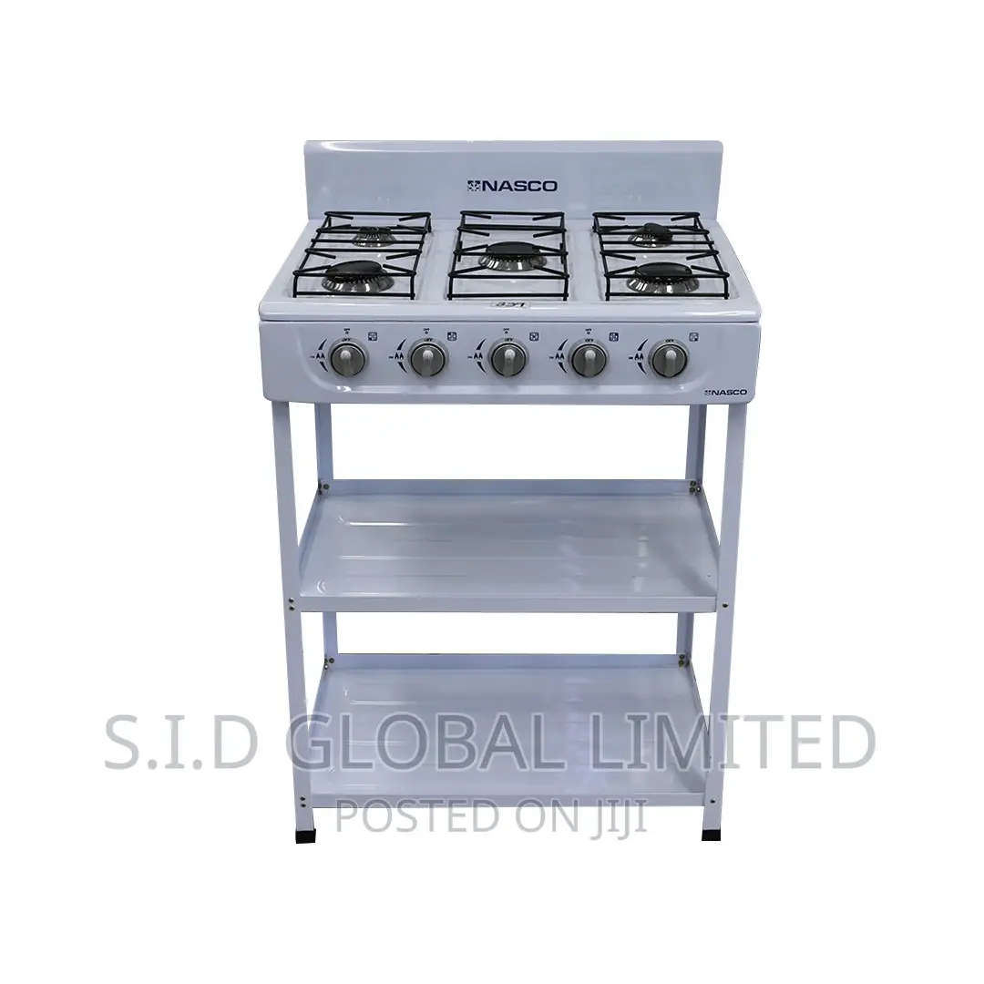 Nasco 5 Burner Gas Stove Nasgs-k5bw-s