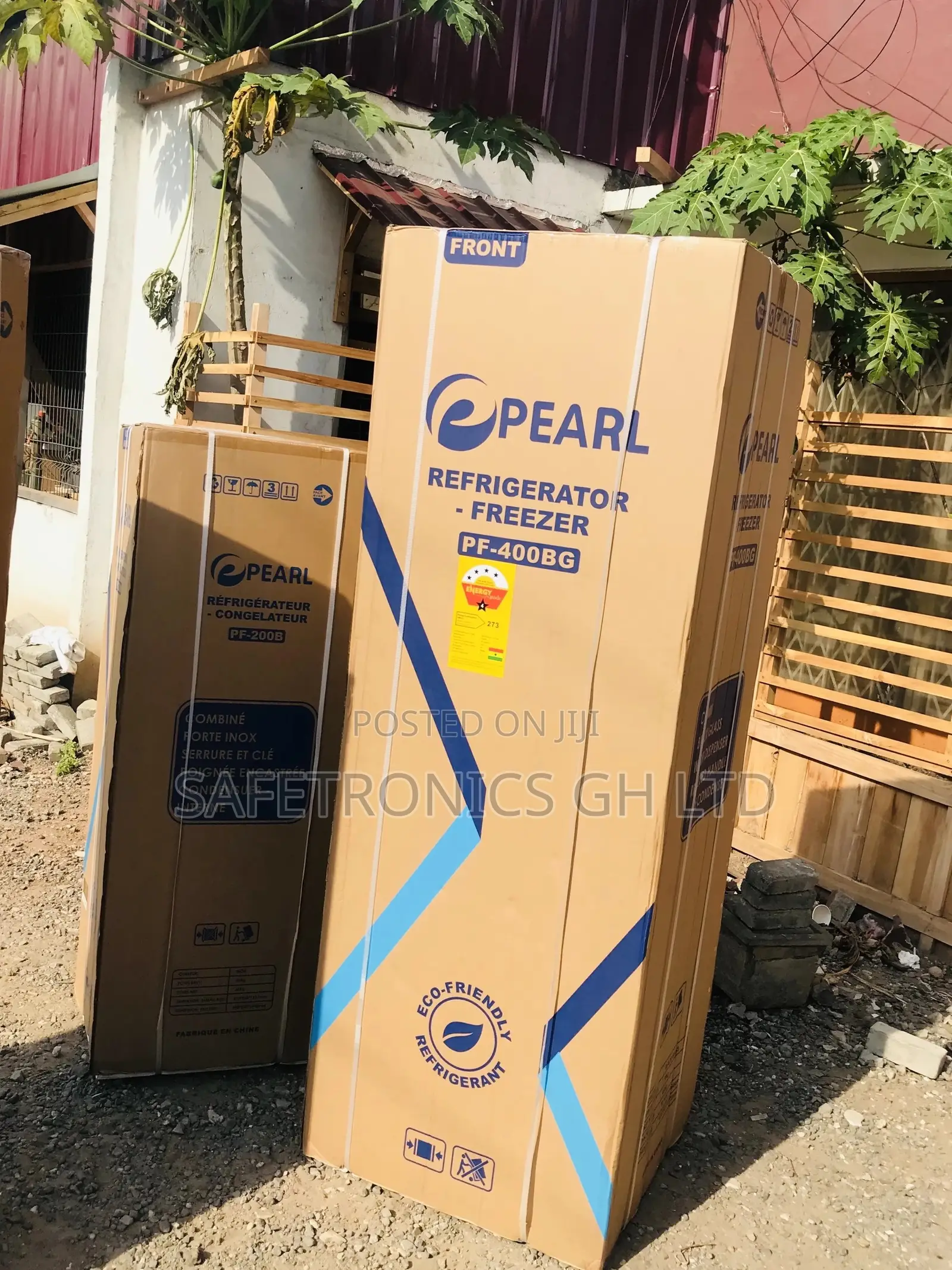 309L PF-400BF Black Pearl Bottomfreezer Glass Doubledoor