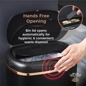 Tower Cavaletto Sensor Bin 48lit Black