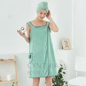Bathrobe With Microfiber Shower Cover Up