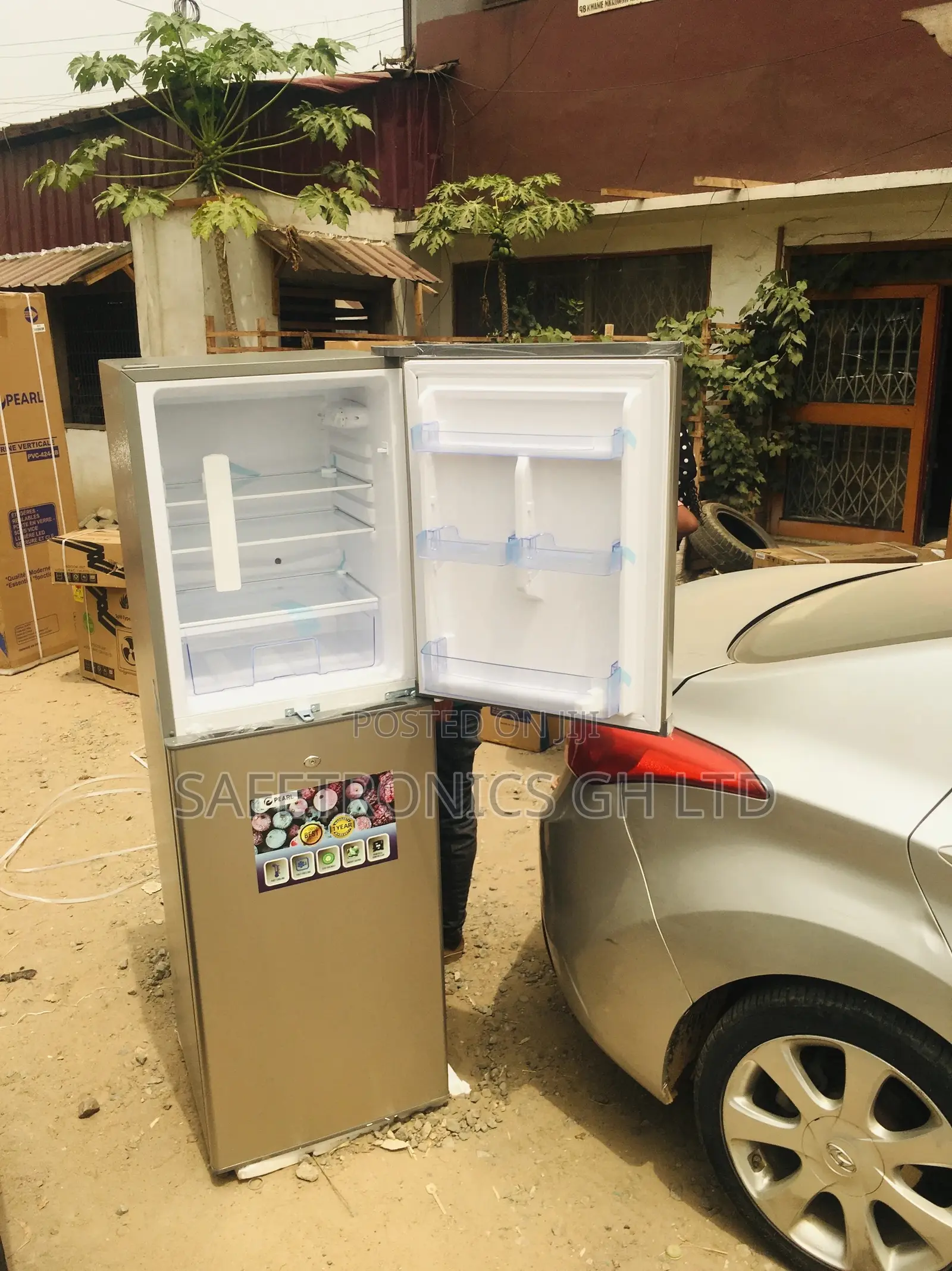 Pearl Topfreezer PF-350B Doubledoor Gray Fridge