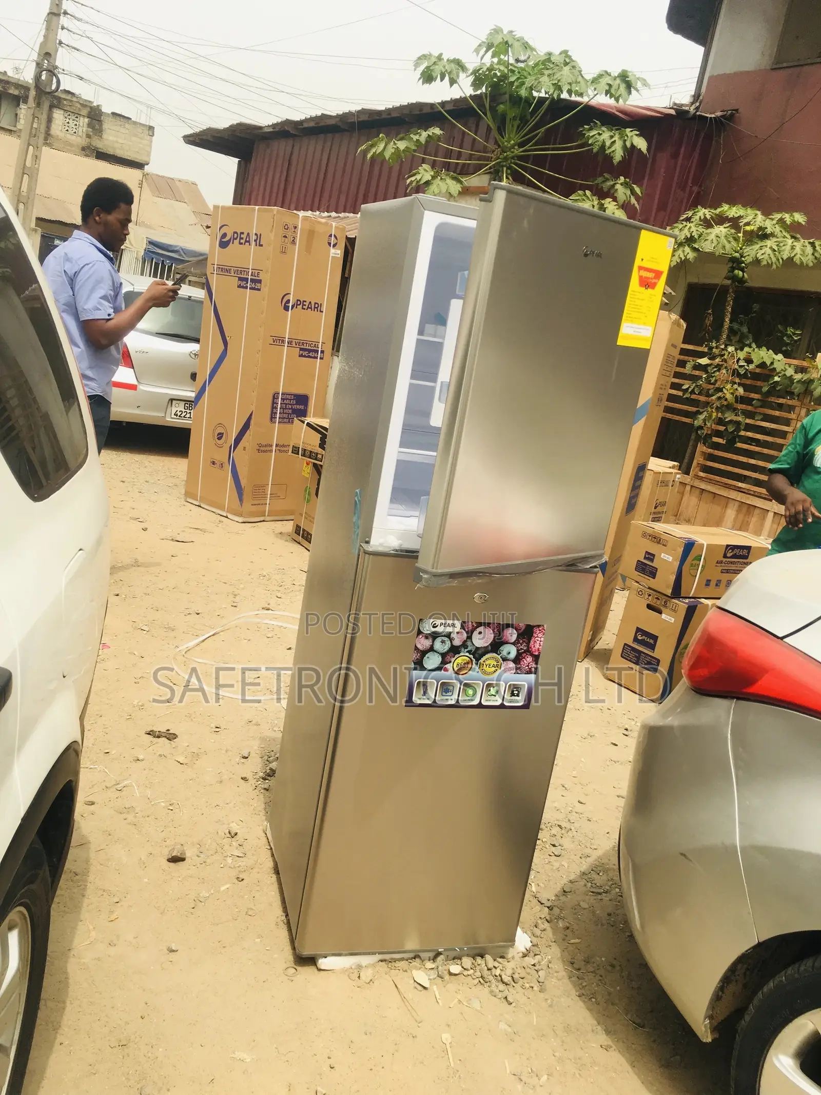 Gray Topfreezer Pearl Doubledoor PF-350B Fridge Affordable