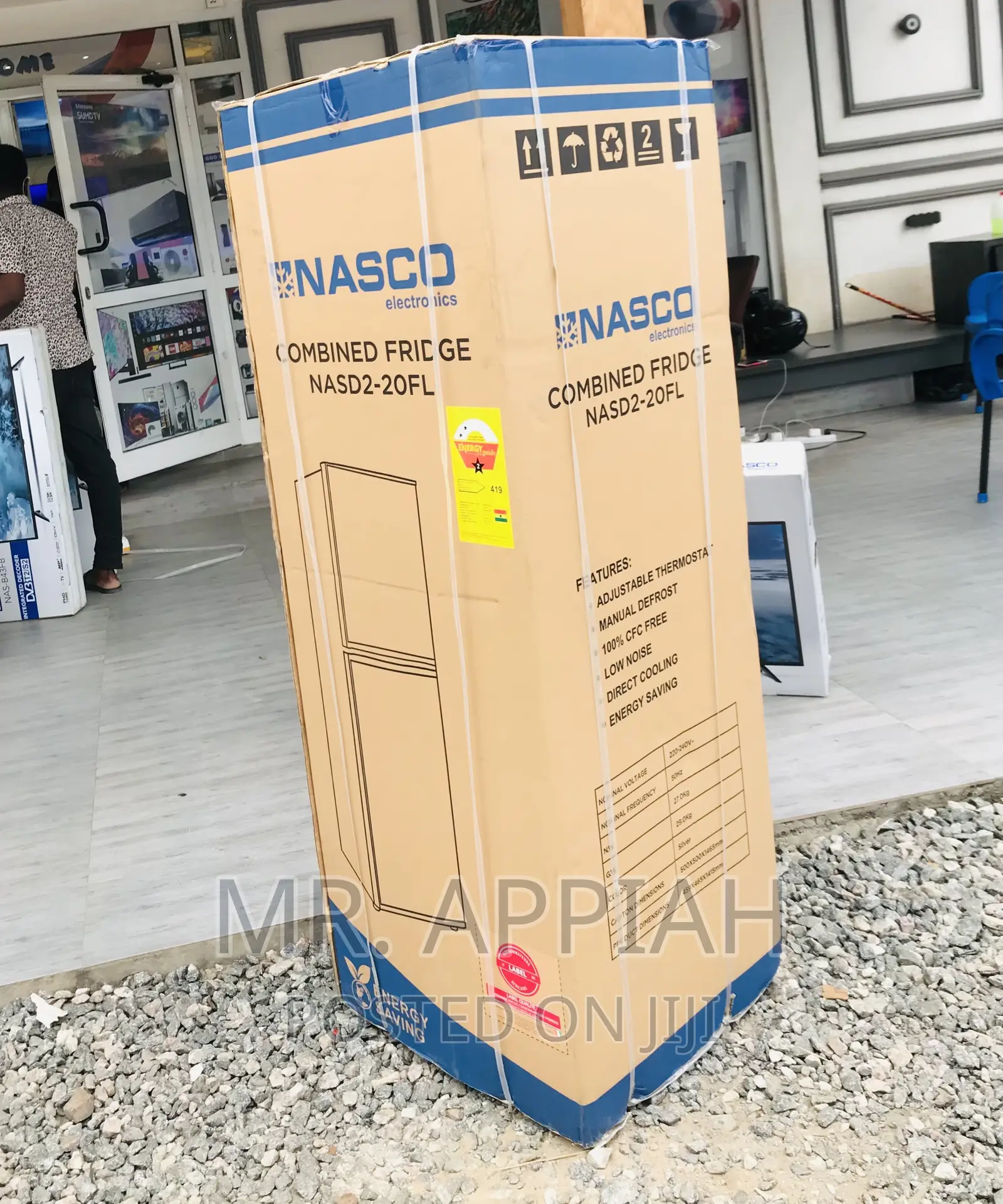 Sealed in Box Nasco Nasd2-20fl 2 Door Electric Fridge.