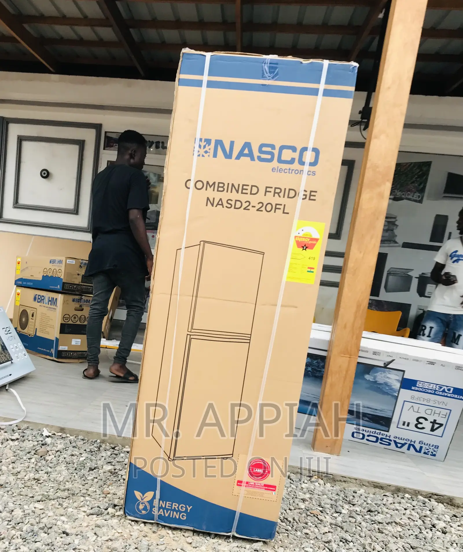 Newly in Stock Nasco Double Door Electric Fridge(Gray).