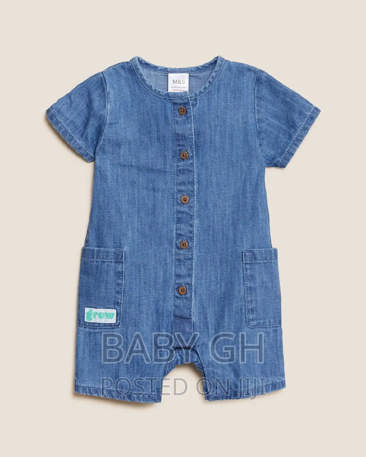 M S Denim Chambray Romper
