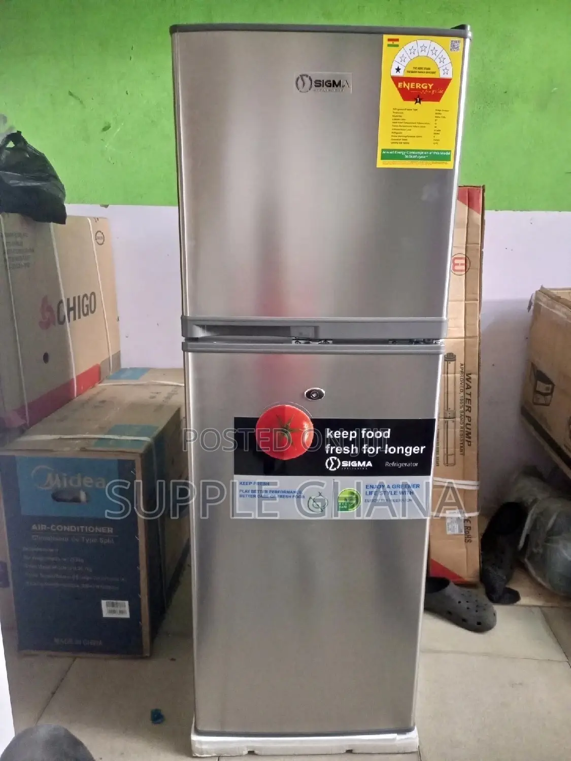 Powerful Sigma Refrigerator Fridge and Freezer Double Door