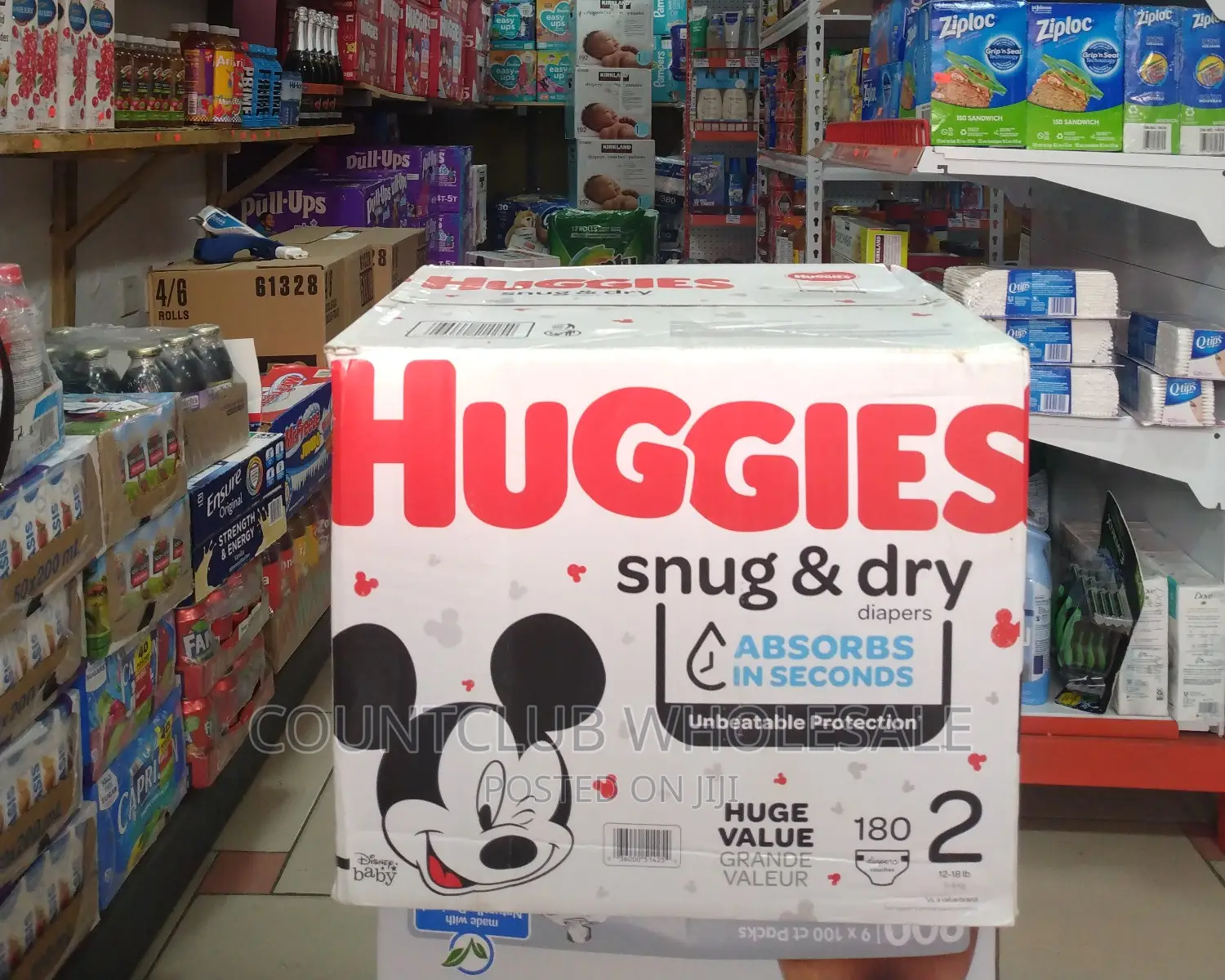 HUGGIES Snug Dry Diapers Size2 180count