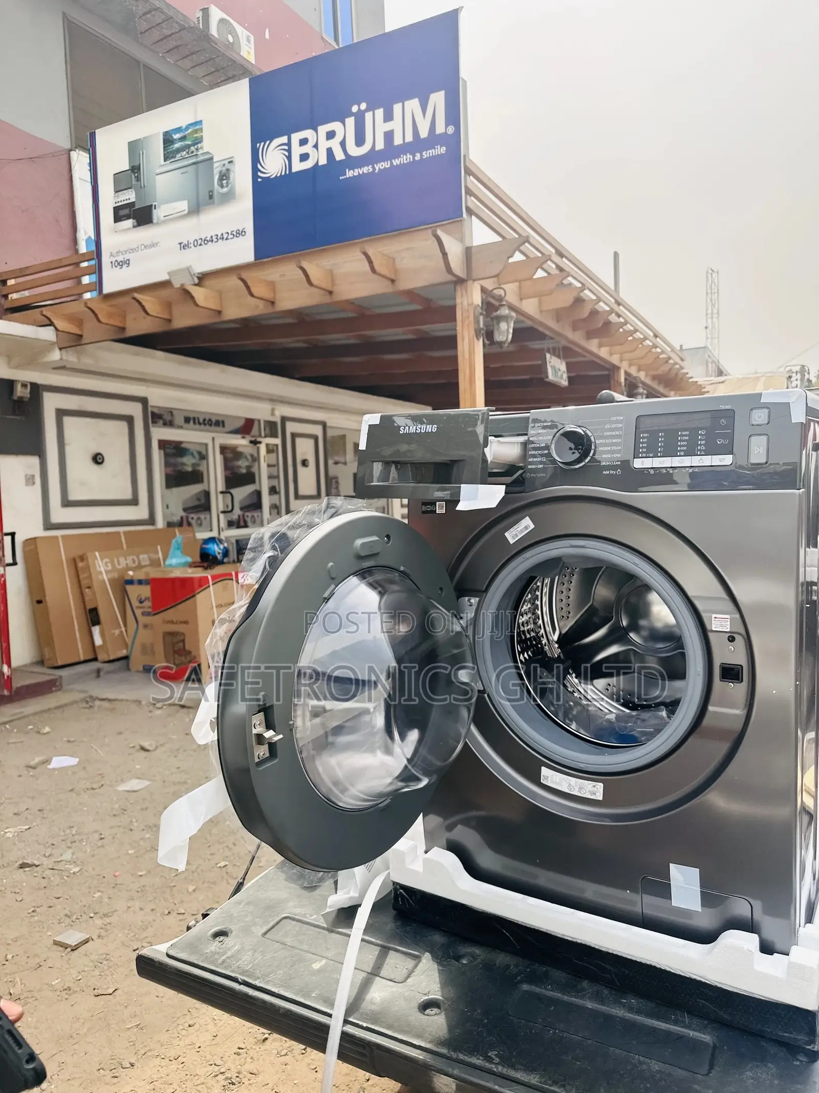 Gray Fullyautomatic Frontload Washingmachine Samsung 8kg