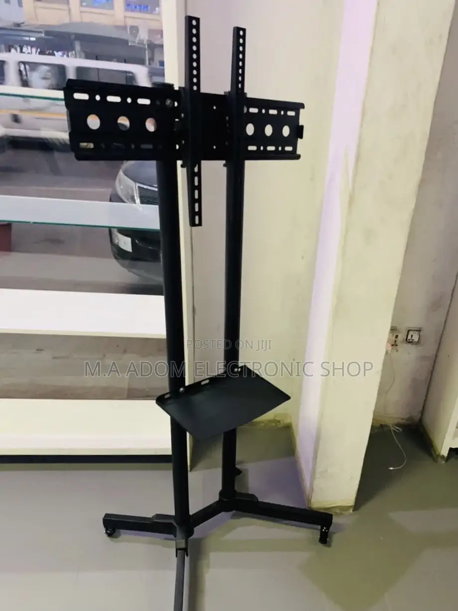 Shop Quality Moveable Tv Trolly for 32” to 65 Inch(Black).