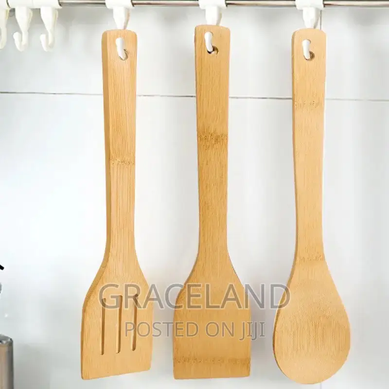 Original 5pcs Set of Bamboo Shovel Spoon Kitchen Utensils