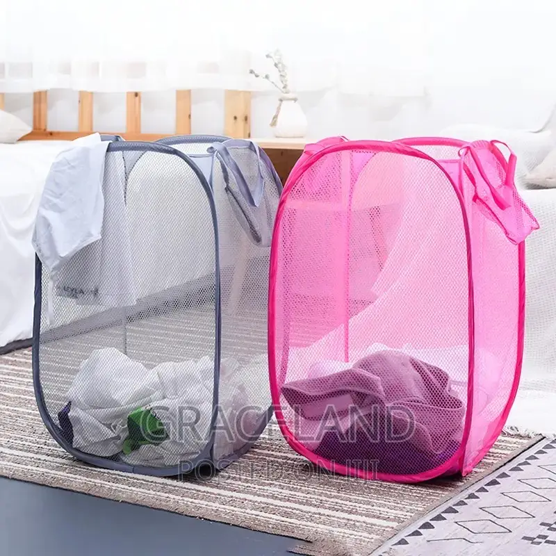 2in1-Laundry Bag Pop Up Washing Foldable Laundry Basket