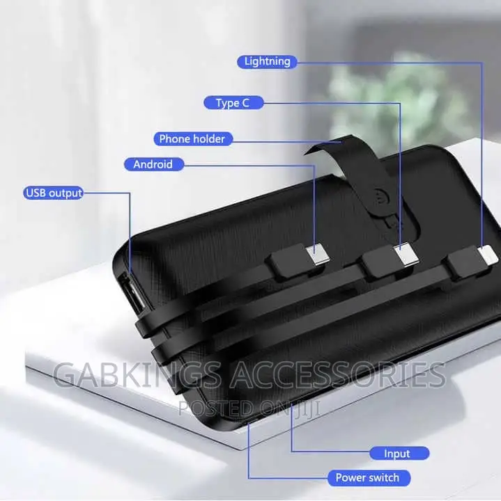 Powerbank With Built-in Cables