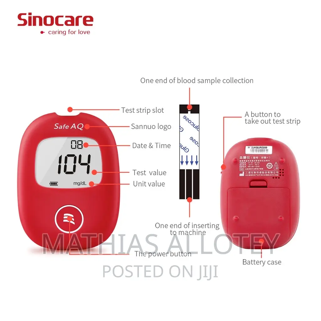 Sinocare Safe Accu 2; Safe Aq Smart Glucometer