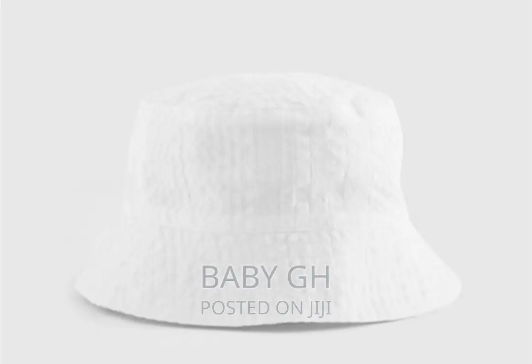 George White Stripe Woven Romper and Hat Outfit