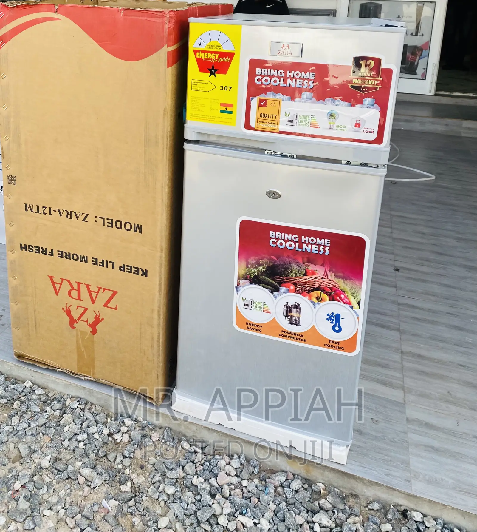 Newly in Stock Zara(Gray)12TM Double Door Electric Fridge