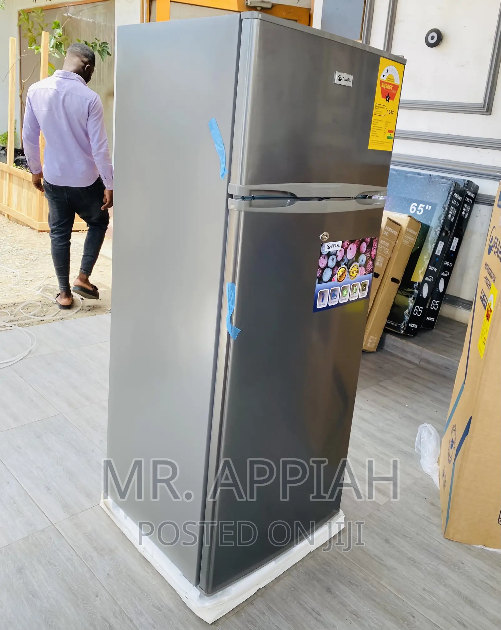 Fast Cooling Pearl PF-250 Single Door Electric Fridge,Gray.