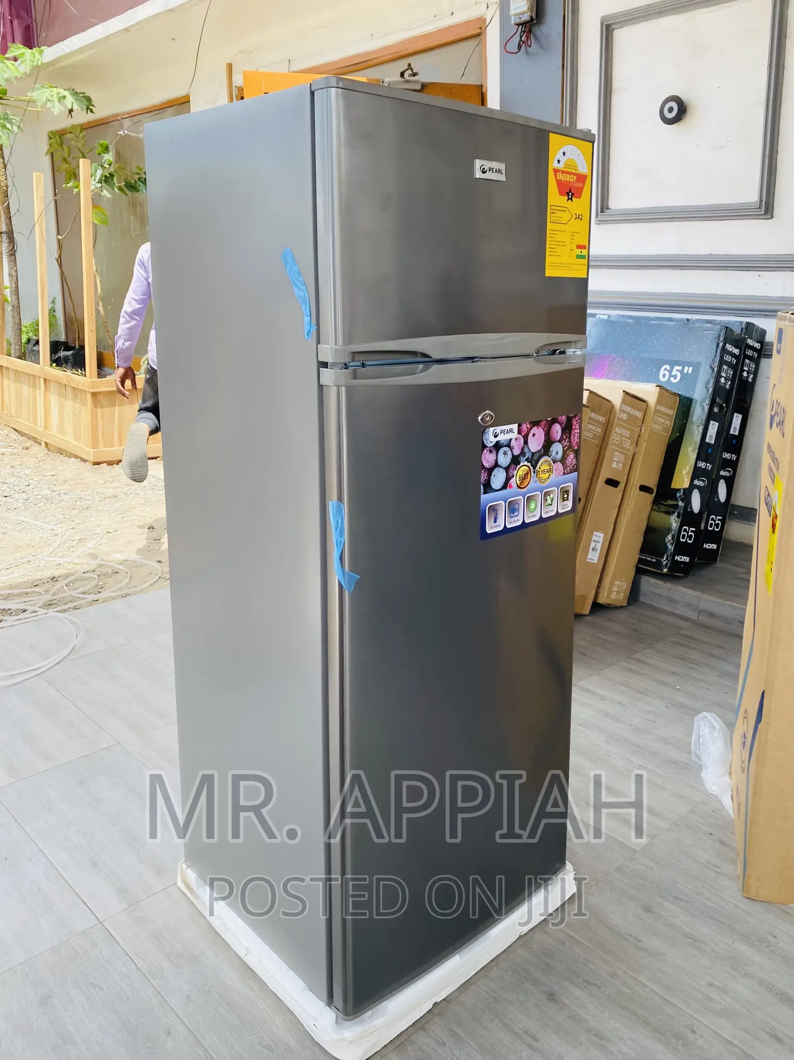 Energy Saving Pearl PF-250 2 Door Electric Fridge(205L)Gray