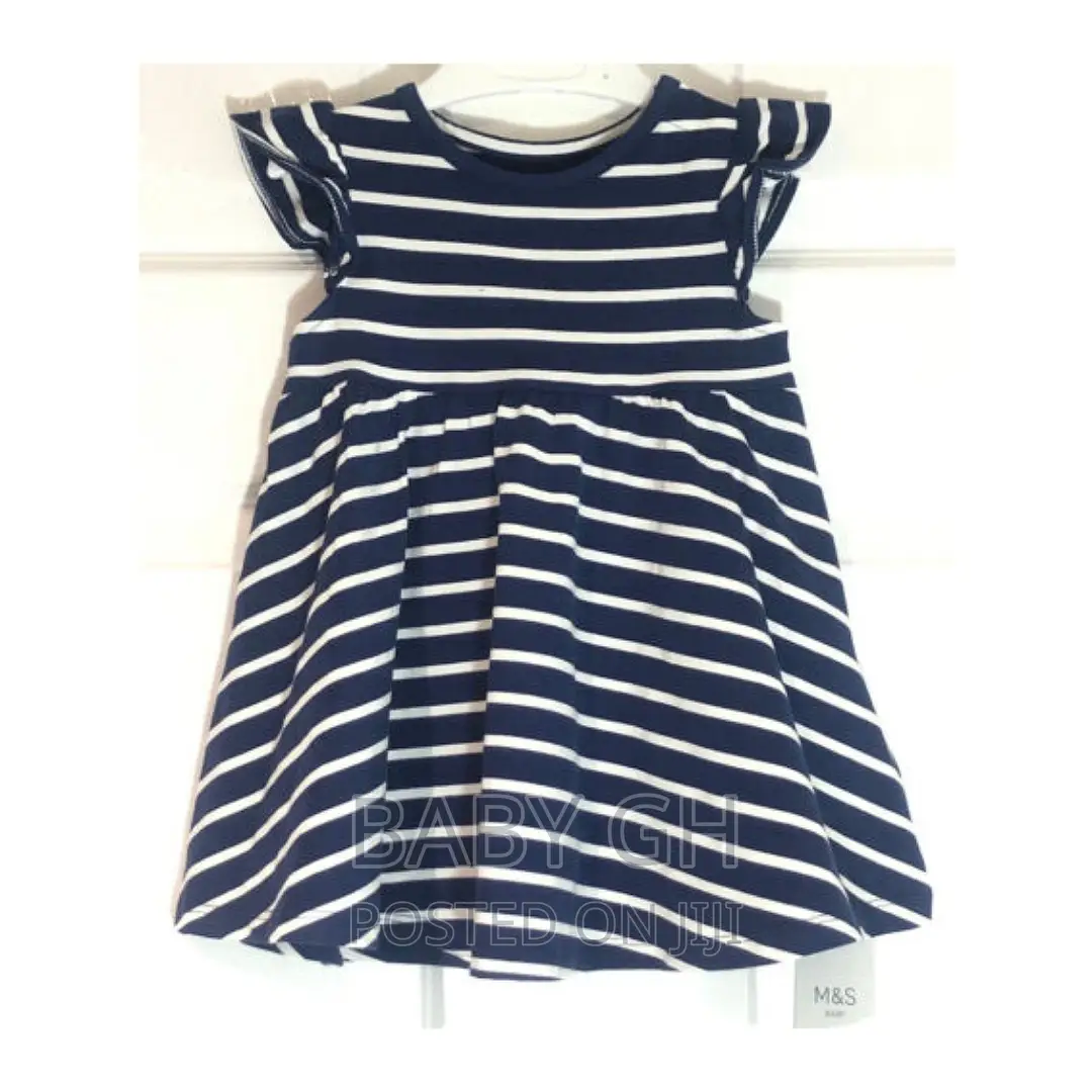 M S Baby Girls Navy Dress