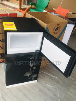 82L Black Pearl Doubledoor Topfreezer PF-10T Glass Fridge