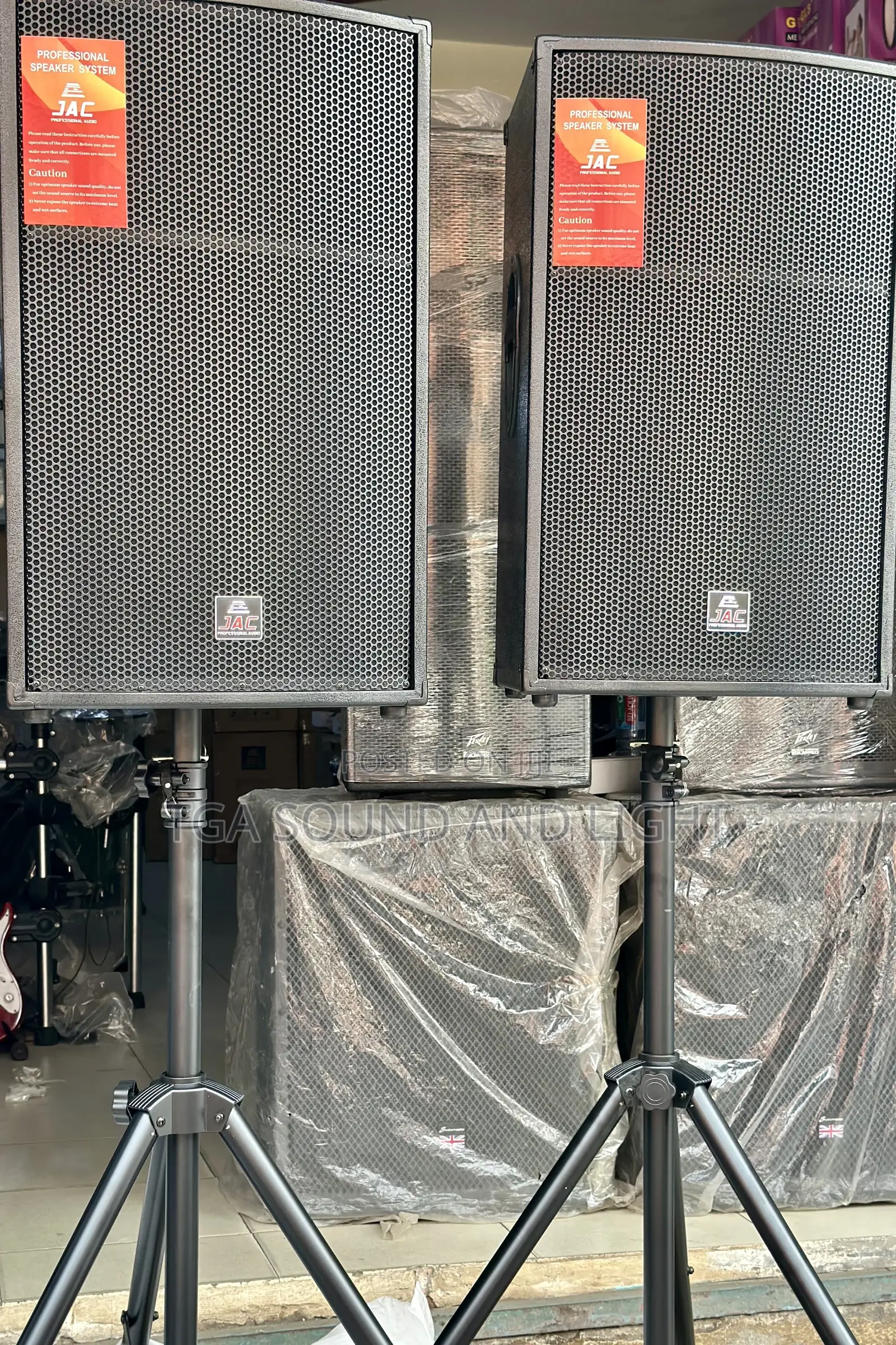Jac 15 Inches Short Range Passive Speakers With Stand