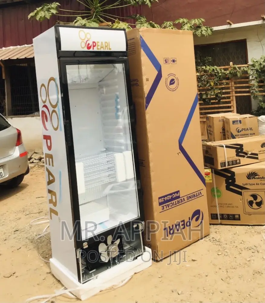 Stainless Steel Pearl PVC-424 Single Door Beverage Cooler.
