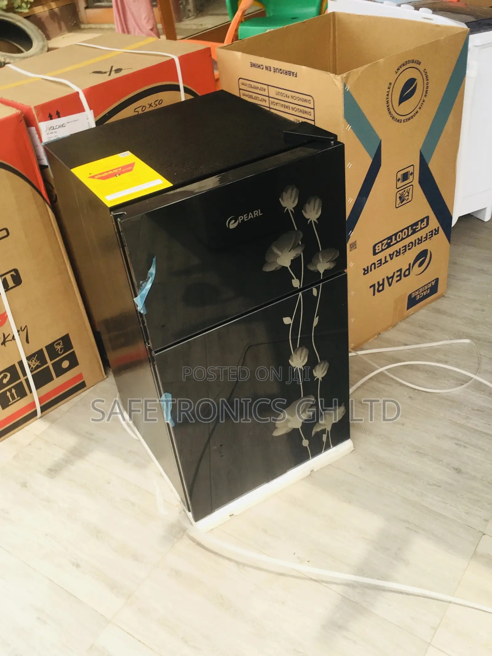Topfreezer Doubledoor Pearl Glass Black PF-10T Fridge
