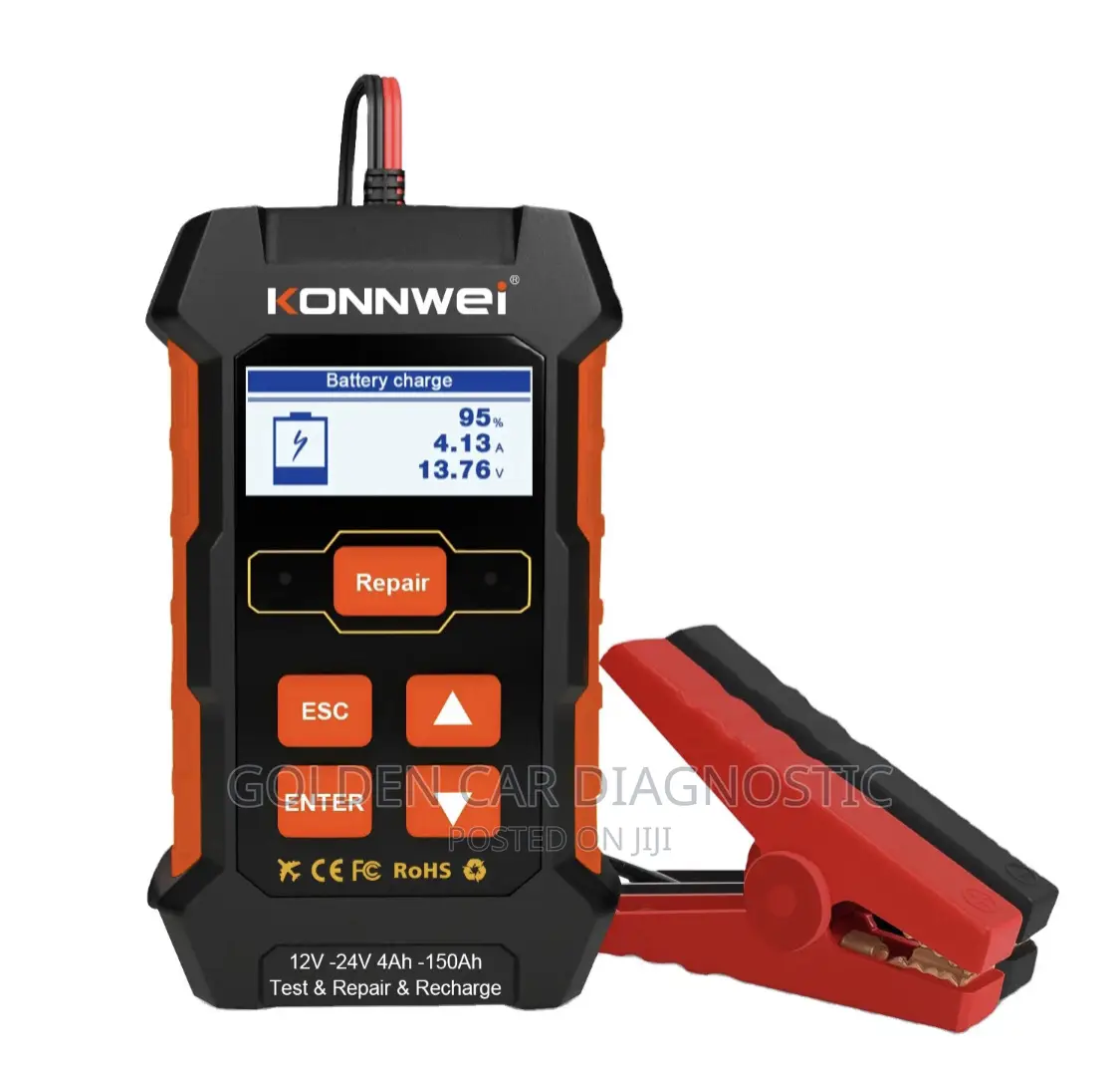 Konnwei KW520 12V 24V Car Solar Battery Tester,Charger,Rep