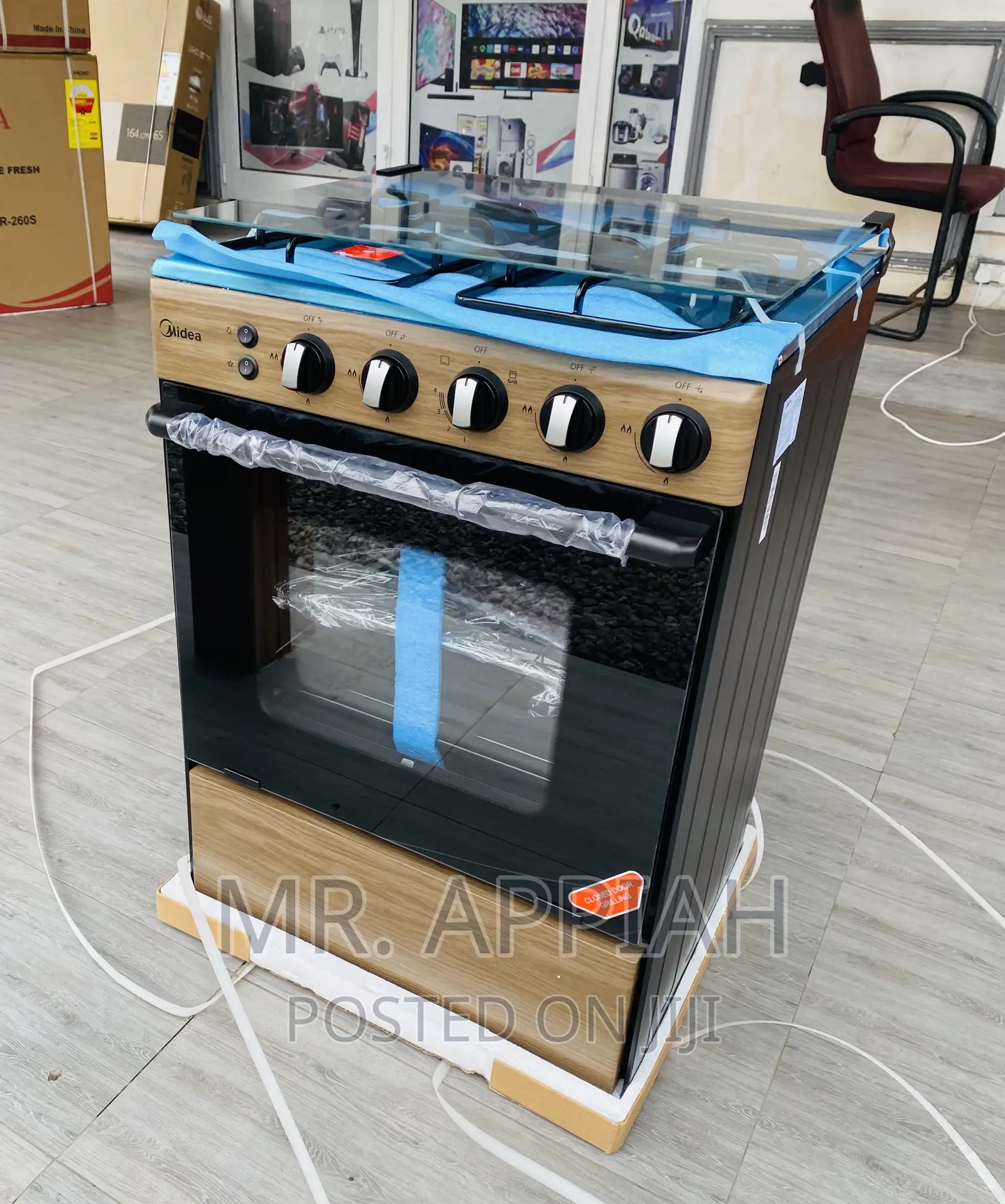 Buy Original Midea BMG6060-WD 60x60 4 Gas Burner + Oven.