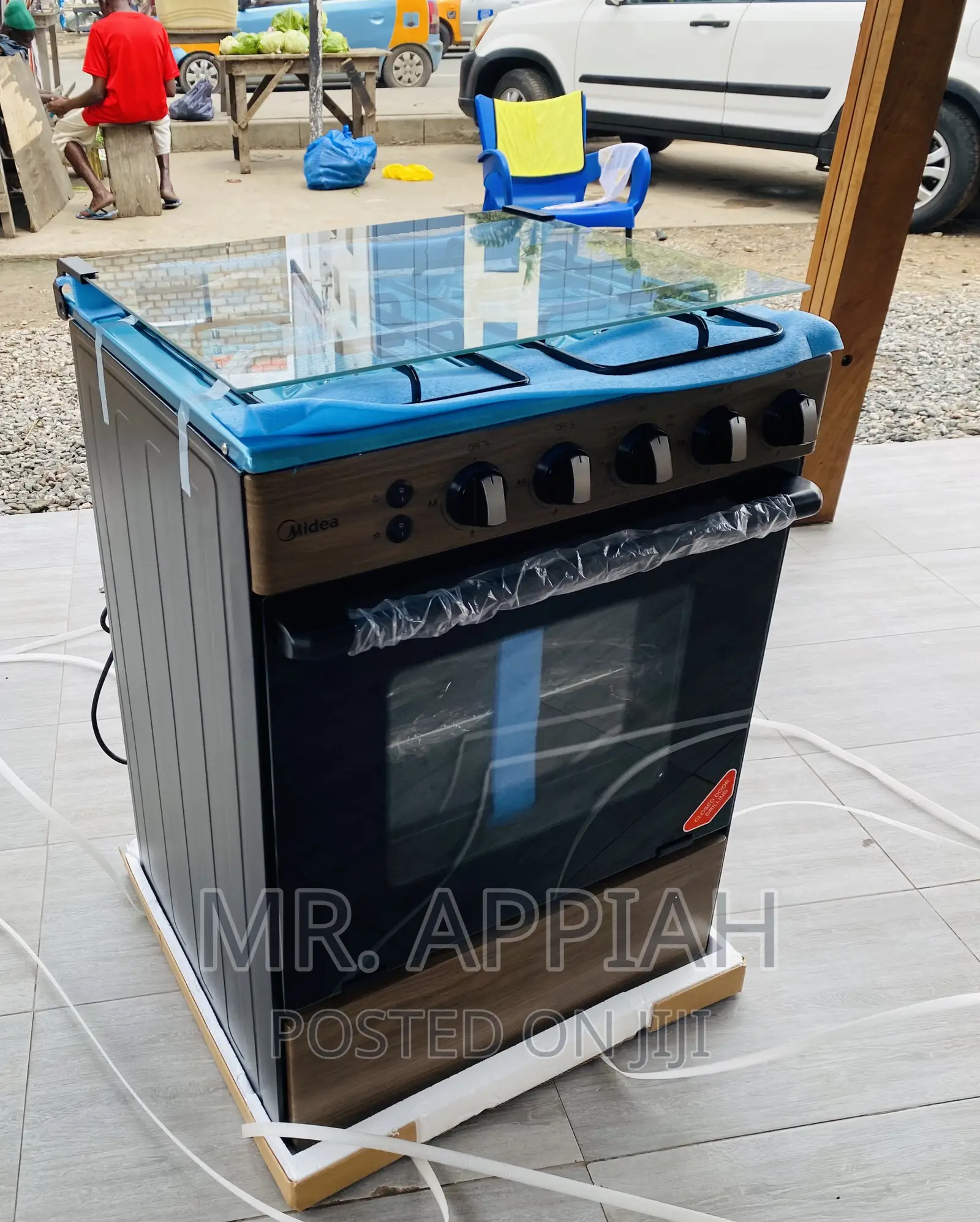 Easy Cooking Midea 60x60 4 Gas Cooker + Oven BMG6060-WD.
