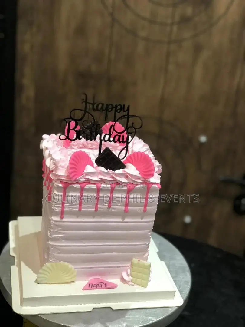 Shades of Pink Ice Cream Cake