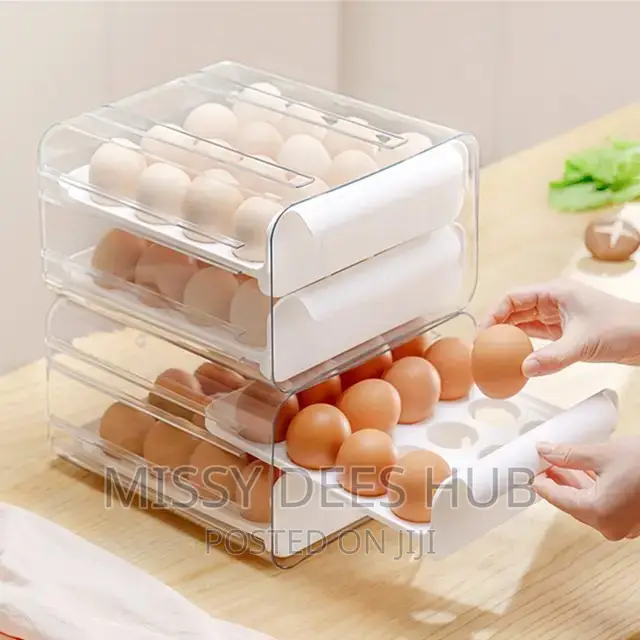 32 Grid Capacity , Two Layers, Stackable Egg Storage