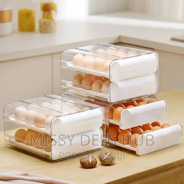 32 Grid Capacity , Two Layers, Stackable Egg Storage