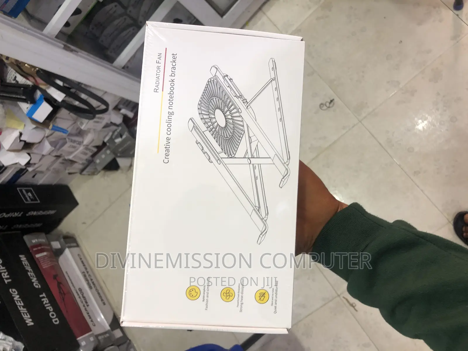 Foldable Aluminum Laptop Stand With Cooling Fan