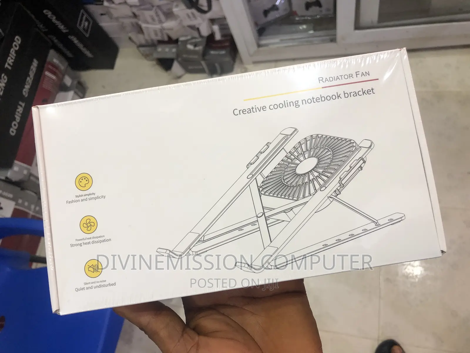 Foldable Aluminum Laptop Stand With Cooling Fan