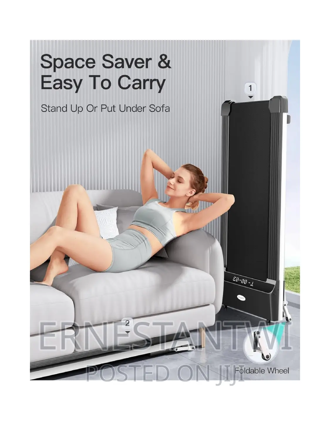 Slim Foldable Portable Treadmill With Bluetooth Connectivity