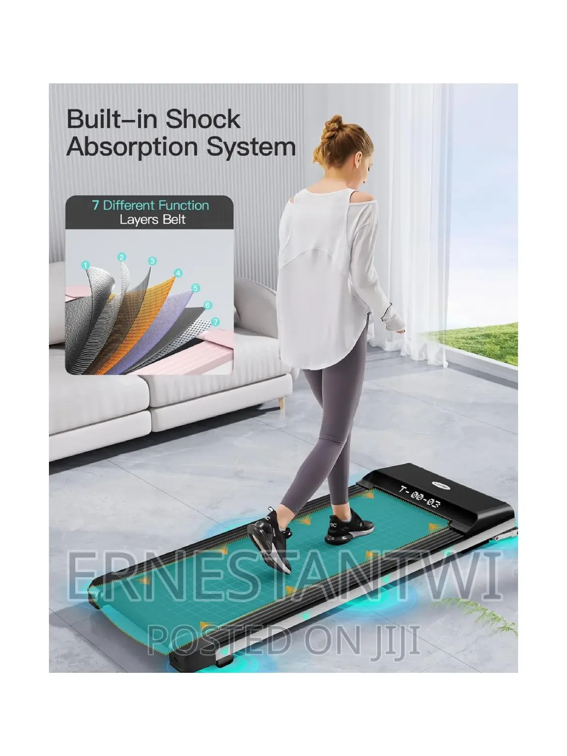 Slim Foldable Portable Treadmill With Bluetooth Connectivity