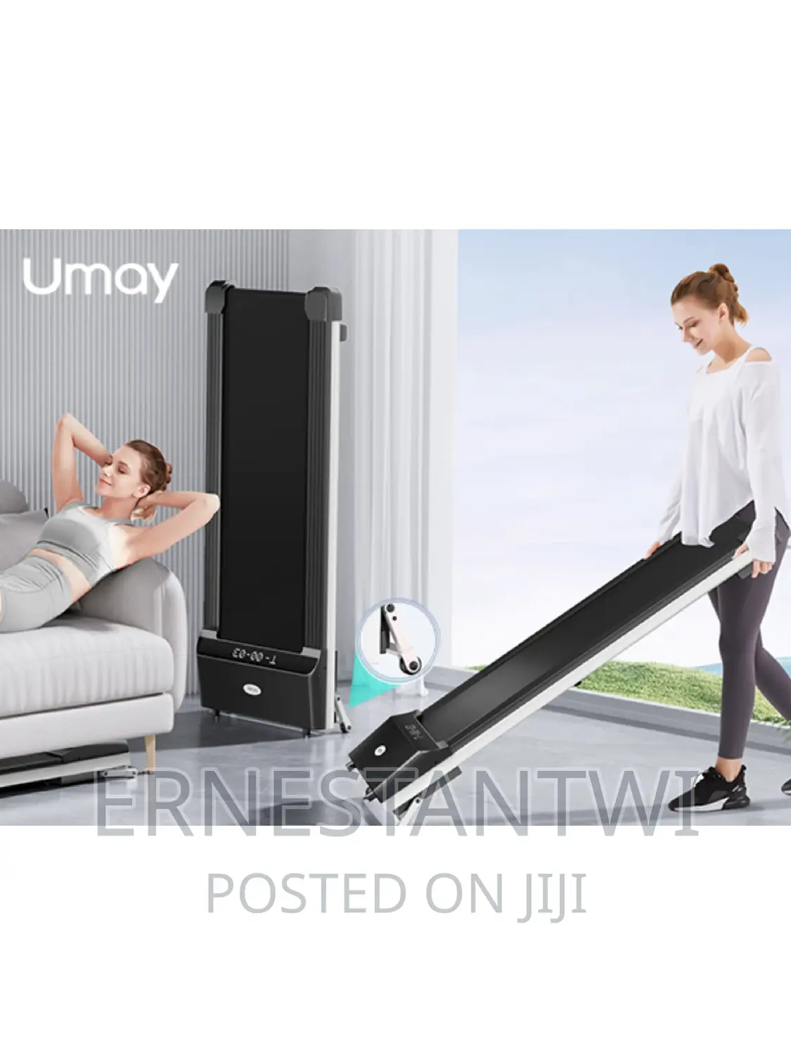 Slim Foldable Portable Treadmill With Bluetooth Connectivity