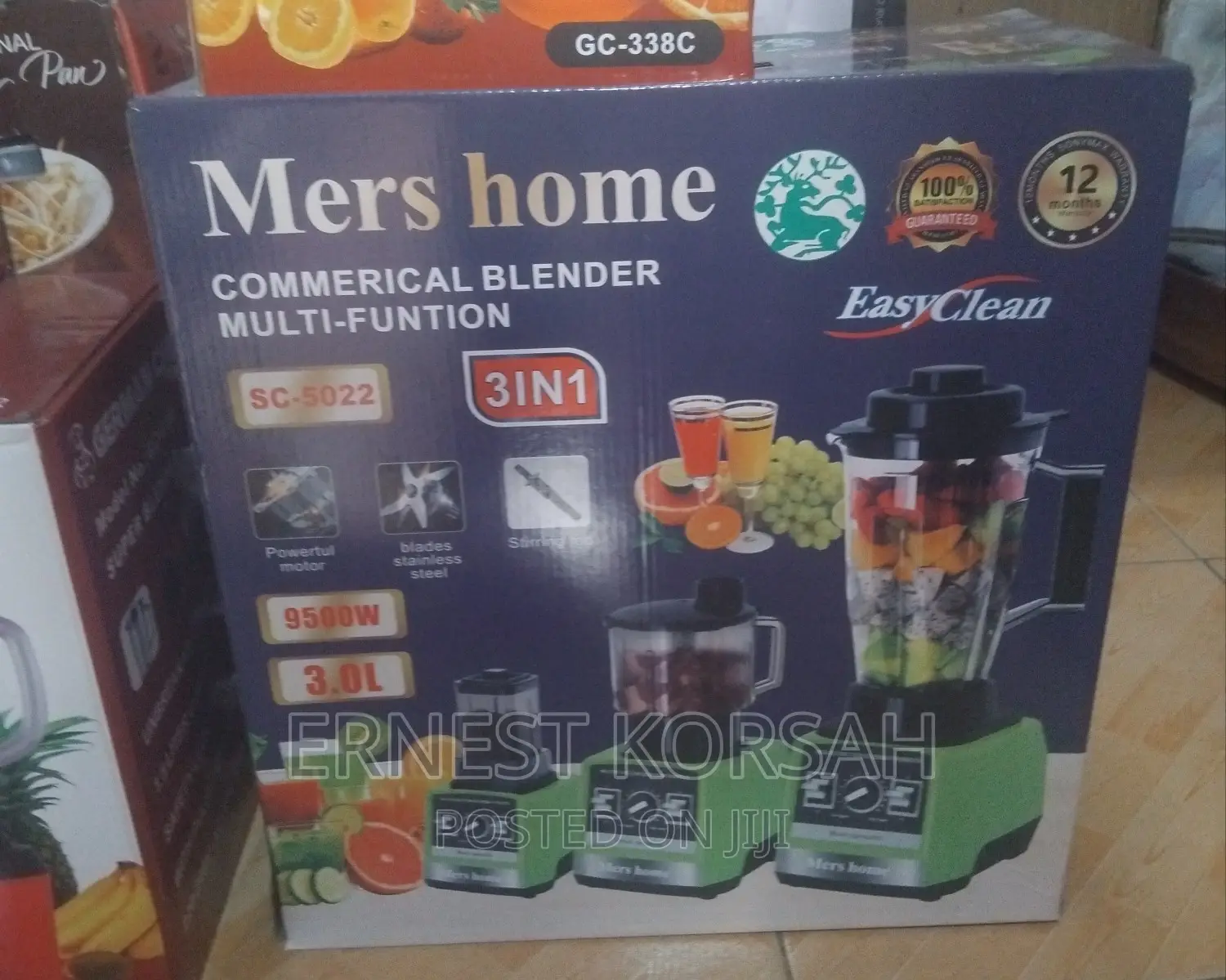 3 in 1 Original Mers Home Commercial Blender