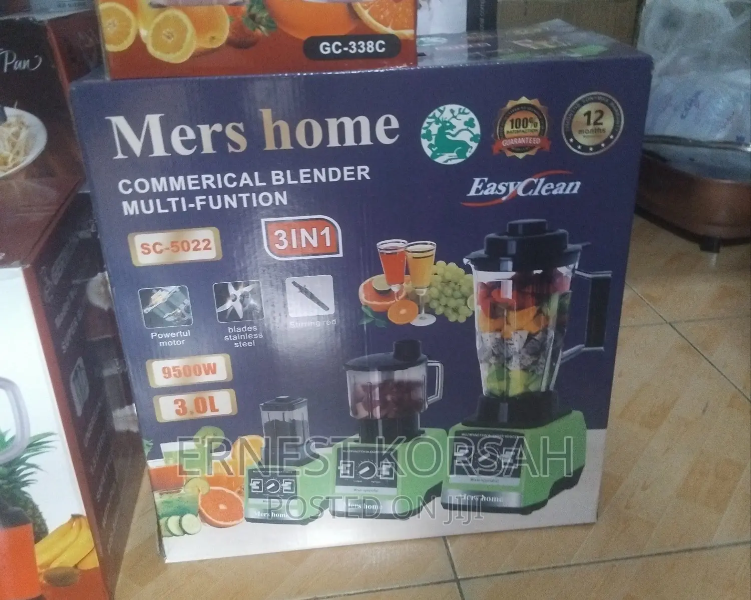 3 in 1 Original Mers Home Commercial Blender