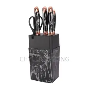 7pc Stainless Steel Marble Knife Set