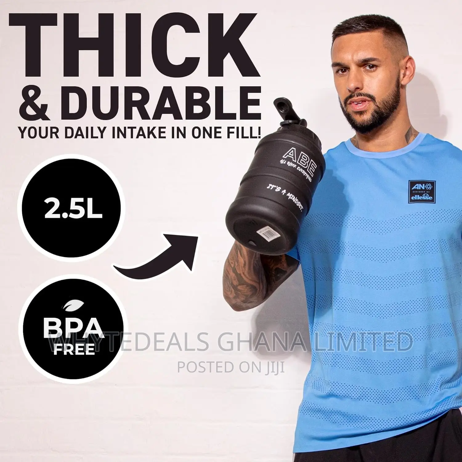 Premium Quality Abe 2.5 Litres Water Jug for Gym From UK
