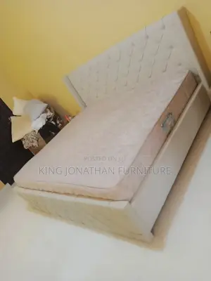 King Jonathan Furniture King Size Bed and Mattress in Cool